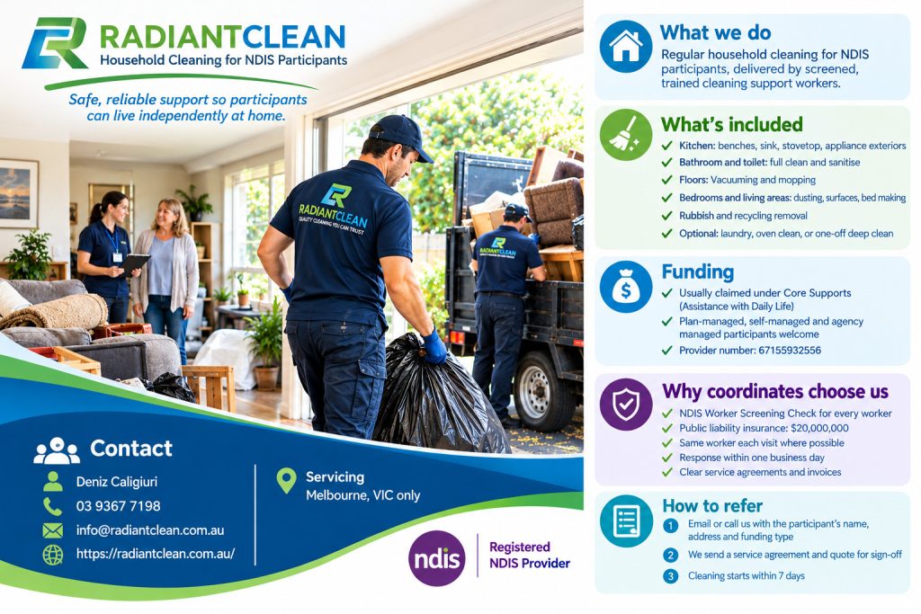 What Support Coordinators Should Know Before Booking a Household Clean-Up