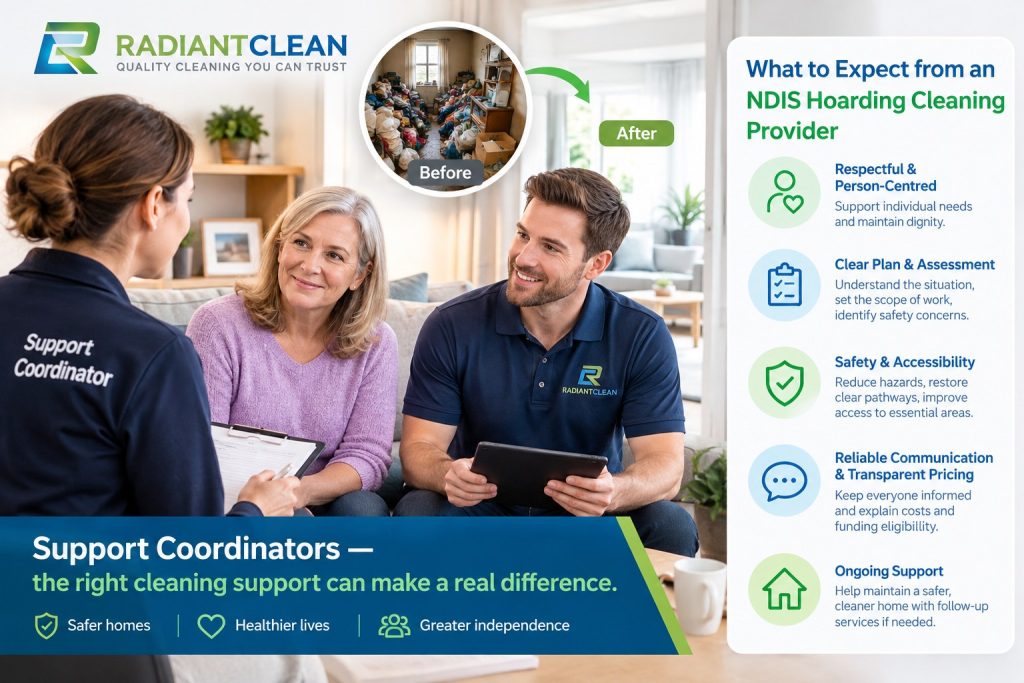 What Should Support Coordinators Expect from an NDIS Hoarding Cleaning Provider?